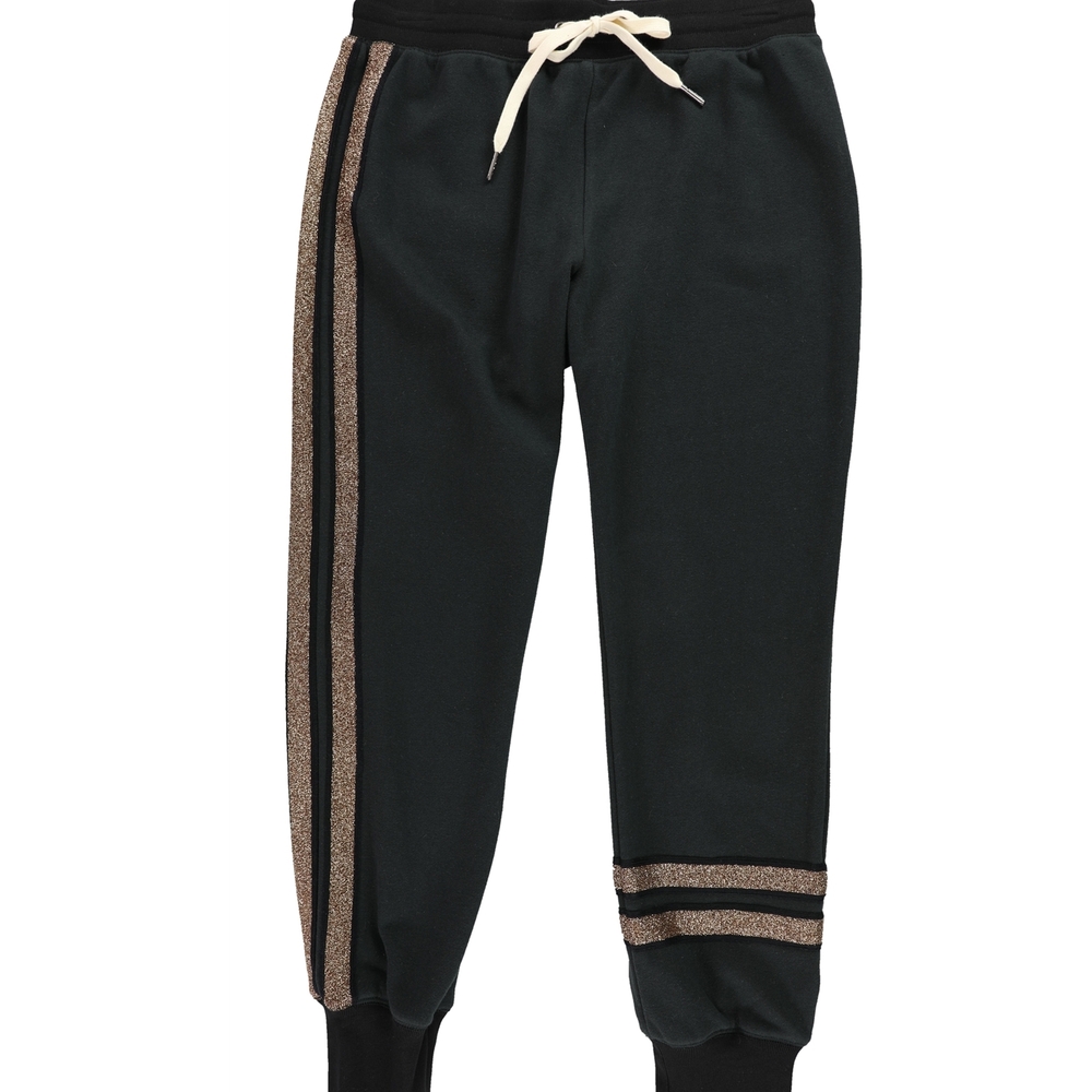 N:PHILANTHROPY Black Joggers with Glittering Gold Accents - Picture 1 of 2